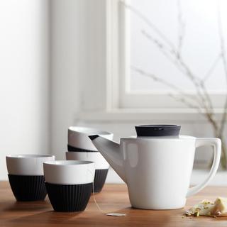 Infusion 5-piece Porcelain Teapot & Anytime Teacup Set