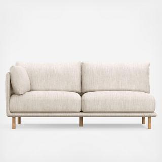 Wells Left-Arm Sofa with Natural Leg Finish