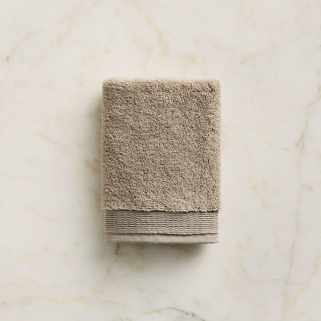 Plush Fibrosoft Washcloth Towel, Taupe