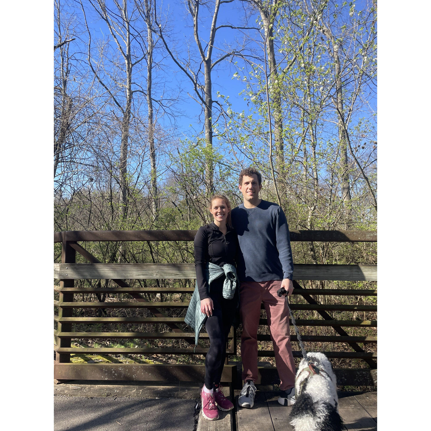 Lots of time spent with Boonie on the greenway trails.