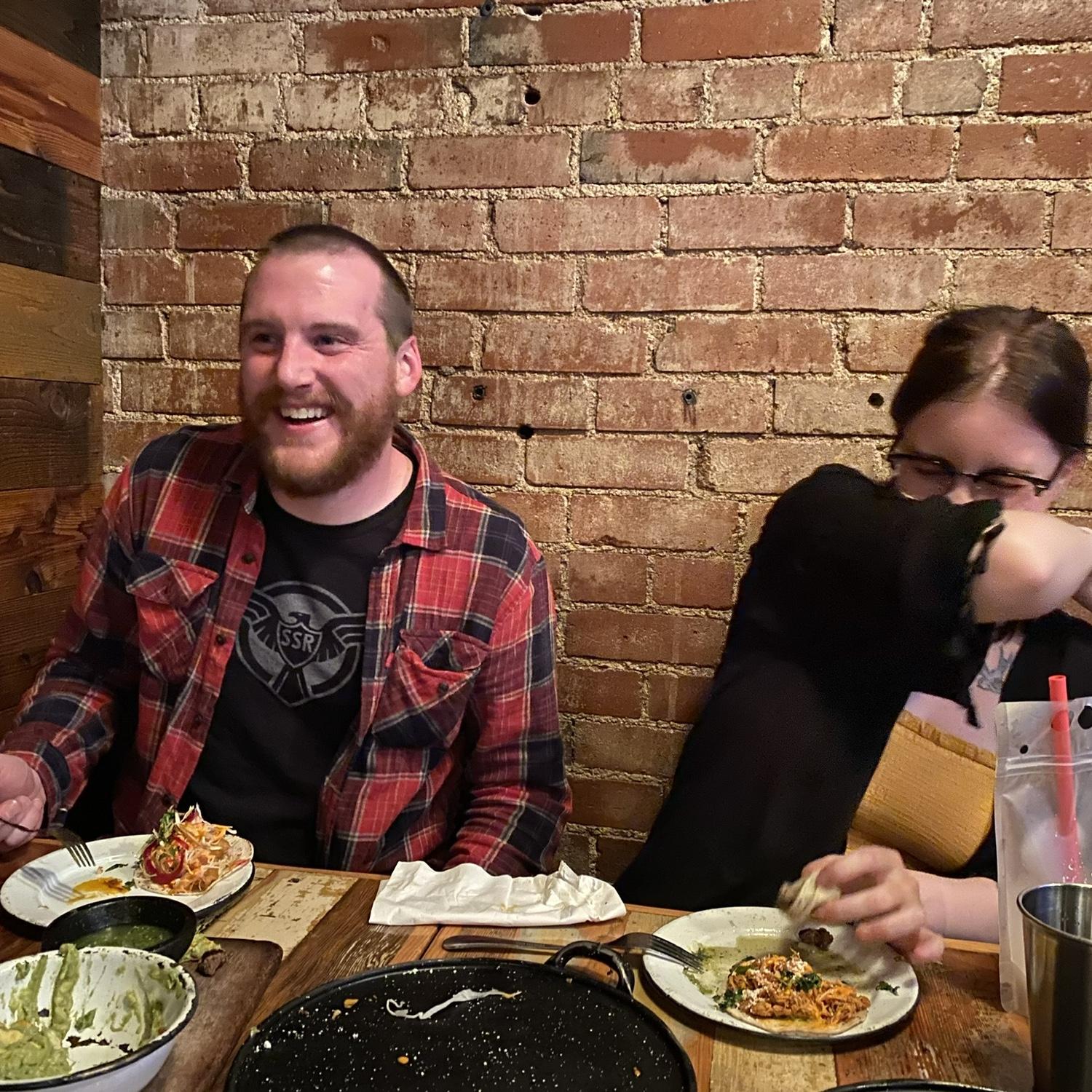 Giggling basically 24/7, 365.