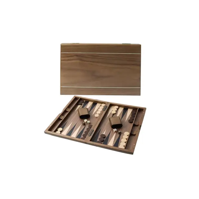 17" Inlay Backgammon Set - Double Stripe