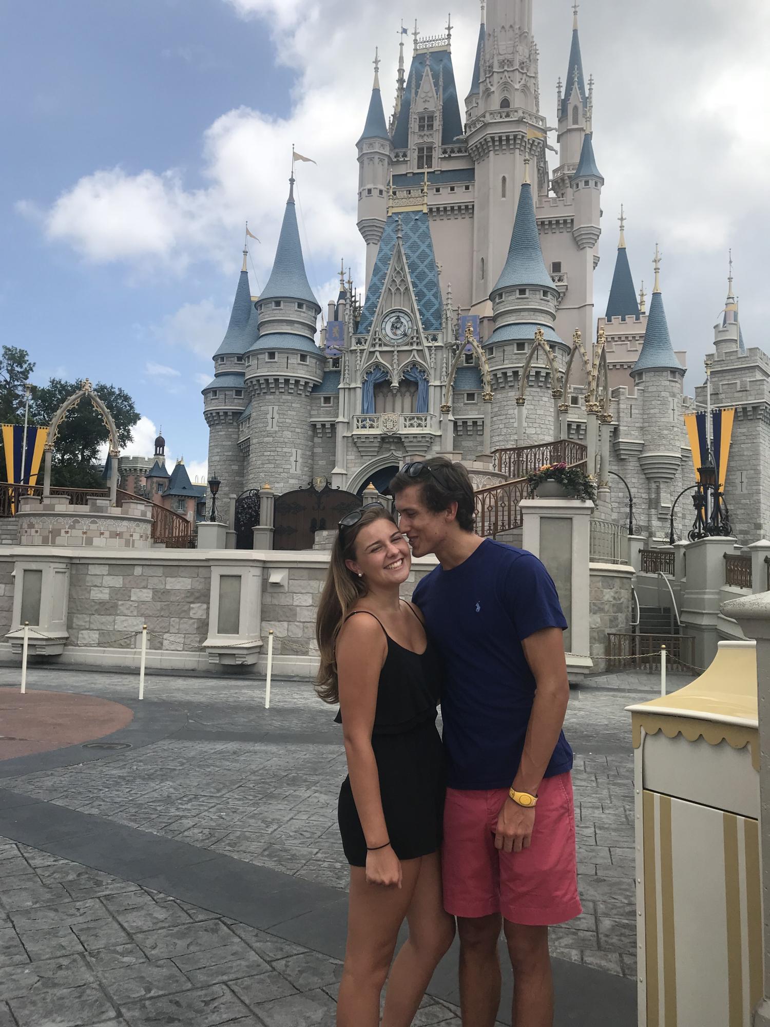 As you can see, our go to photo spot at Magic Kingdom. Recreating our first date picture.