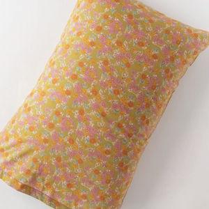 Mix & Match Cotton Pillowcase, Single- King - Olive Daisy Toss