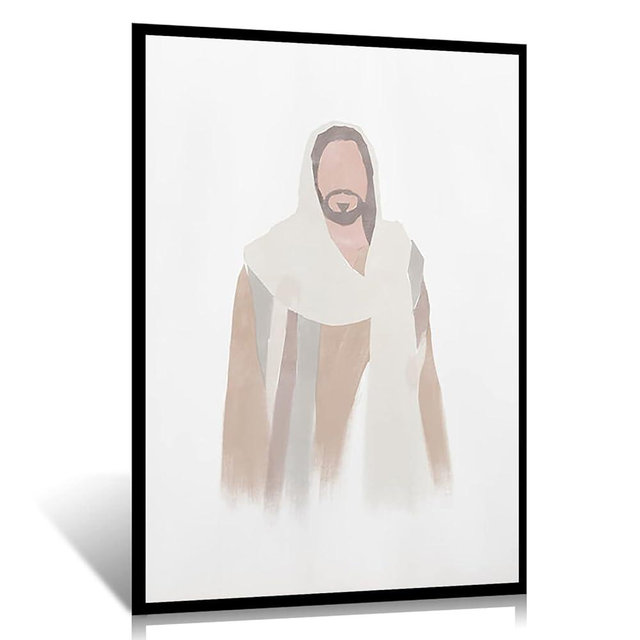 The Office Wall Decor The Office Decorations Living Room Decorations Jesus Christ Watercolor Jesus Picture Jesus Christ Lds Picture Lds Art Indie Room Decor,12''X18''Framed Modern Canvas Wall Art
