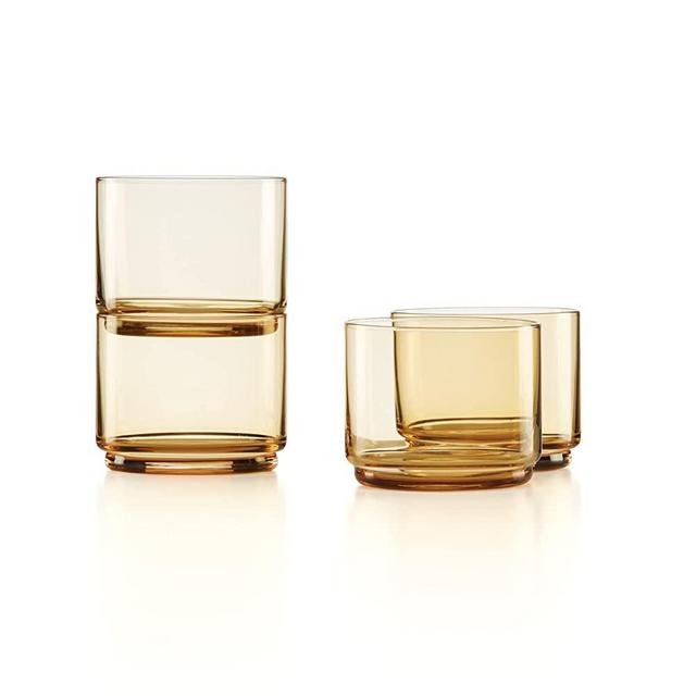 Lenox Tuscany Classics 4Pc Short Glasses, 1.10, Orange