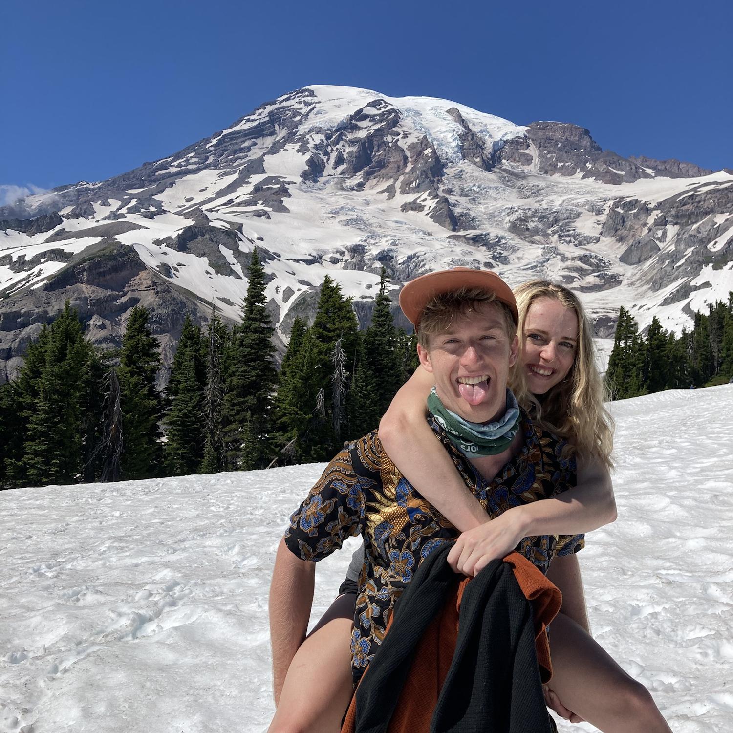 Summer hiking at Mt. Ranier--Brynn climbed the glacier in Chaco sandals and definitely did not have second thoughts.