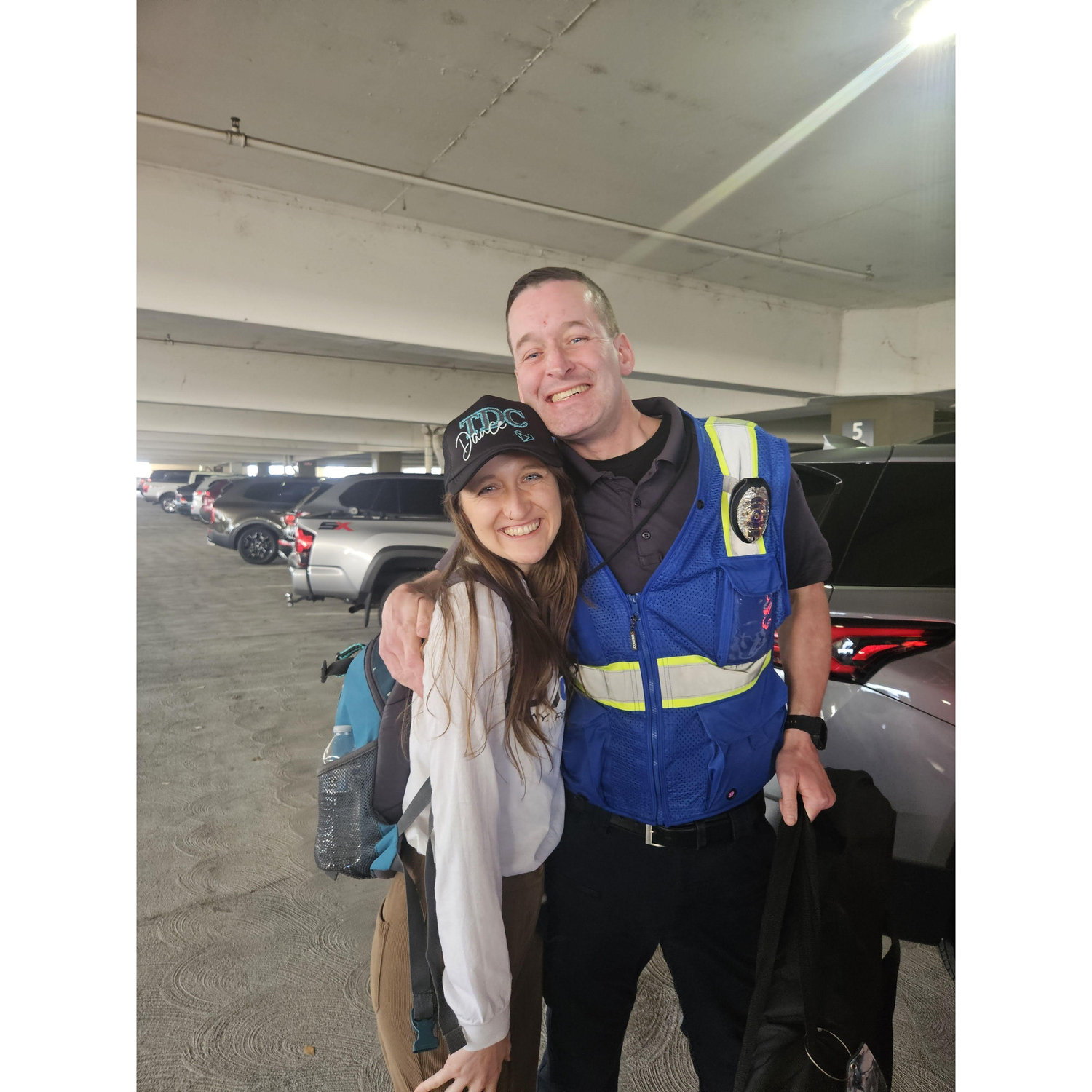 Anna's off to Vegas for work and Tim surprises her at the airport!