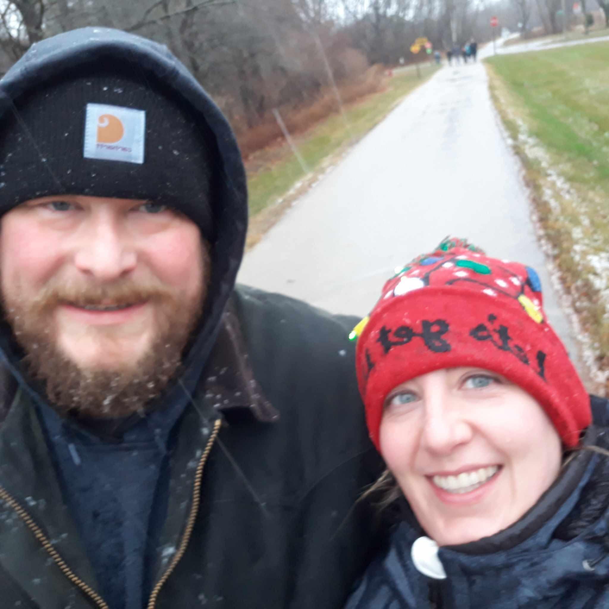 Making Jake walk a 5k with me