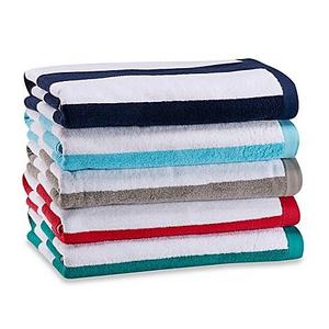 Wamsutta® Heavyweight Resort Stripe Beach Towel in Navy