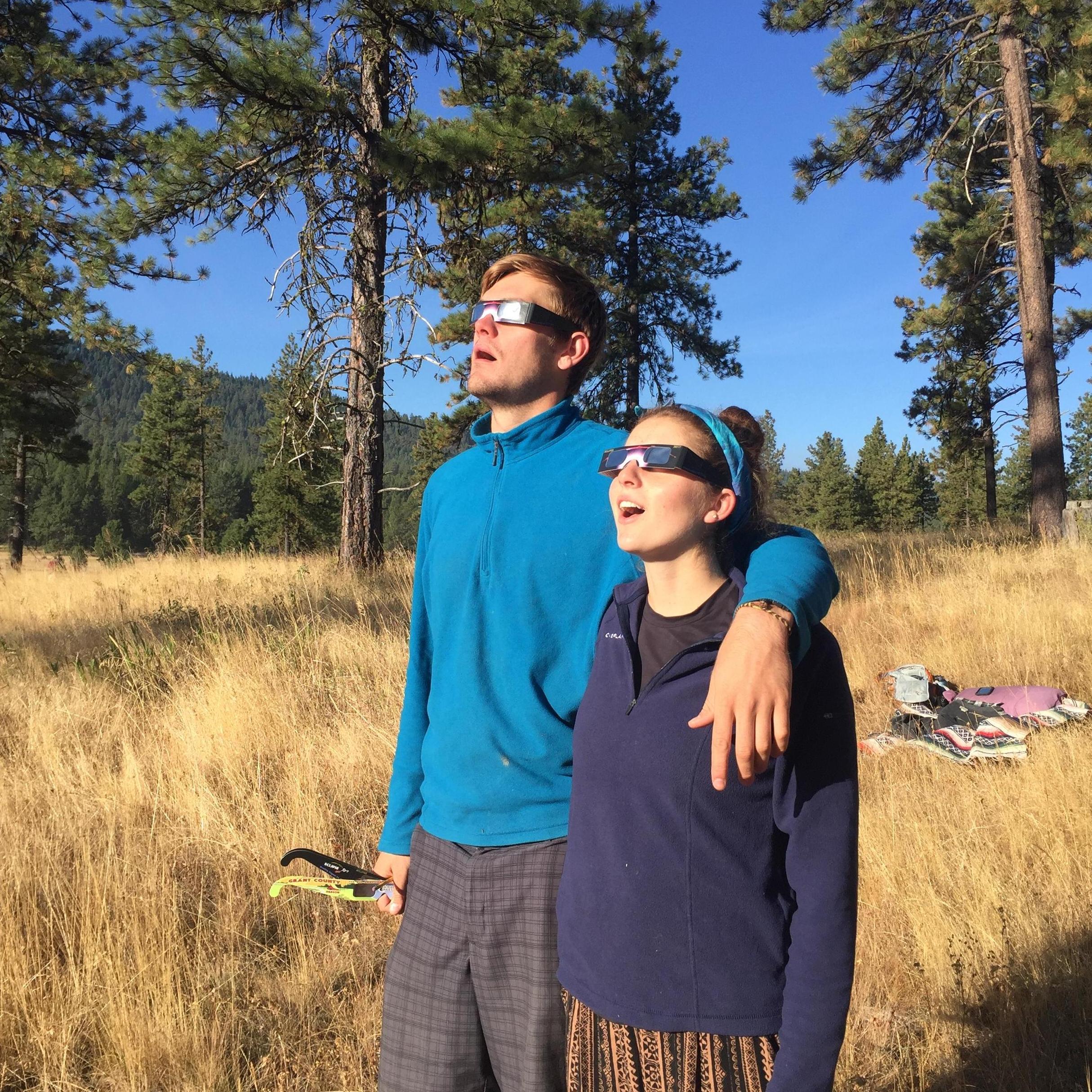 Watching the total solar eclipse near John Day, Oregon in August 2017