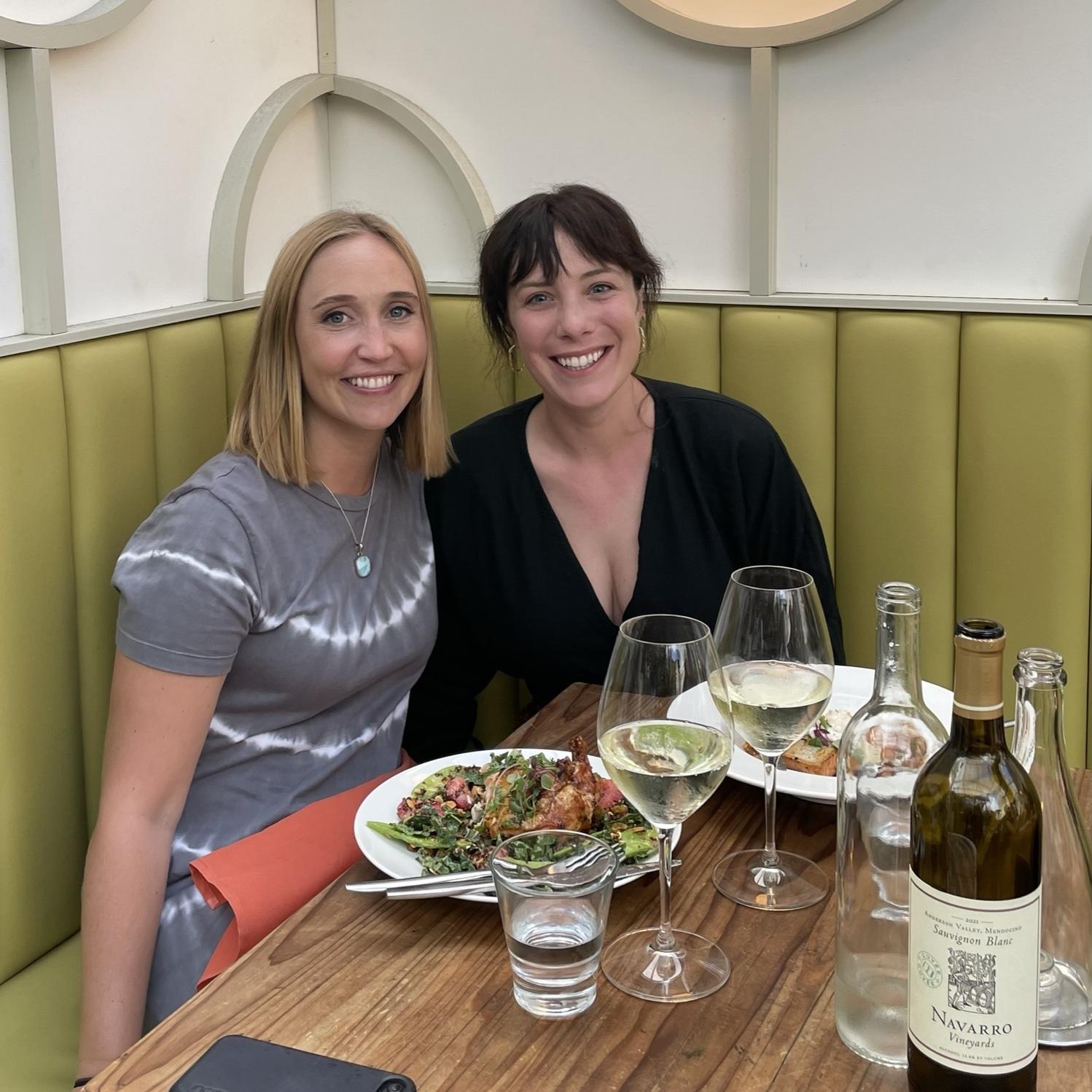 In 2022, Devin visited Erica in San Francisco after sparks flew during their mutual friend Audrey’s wedding festivities. This photo is from that first trip at a charming restaurant in the Castro.