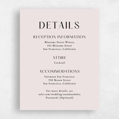 Light Mauve, Pink Wedding Enclosure - Milford