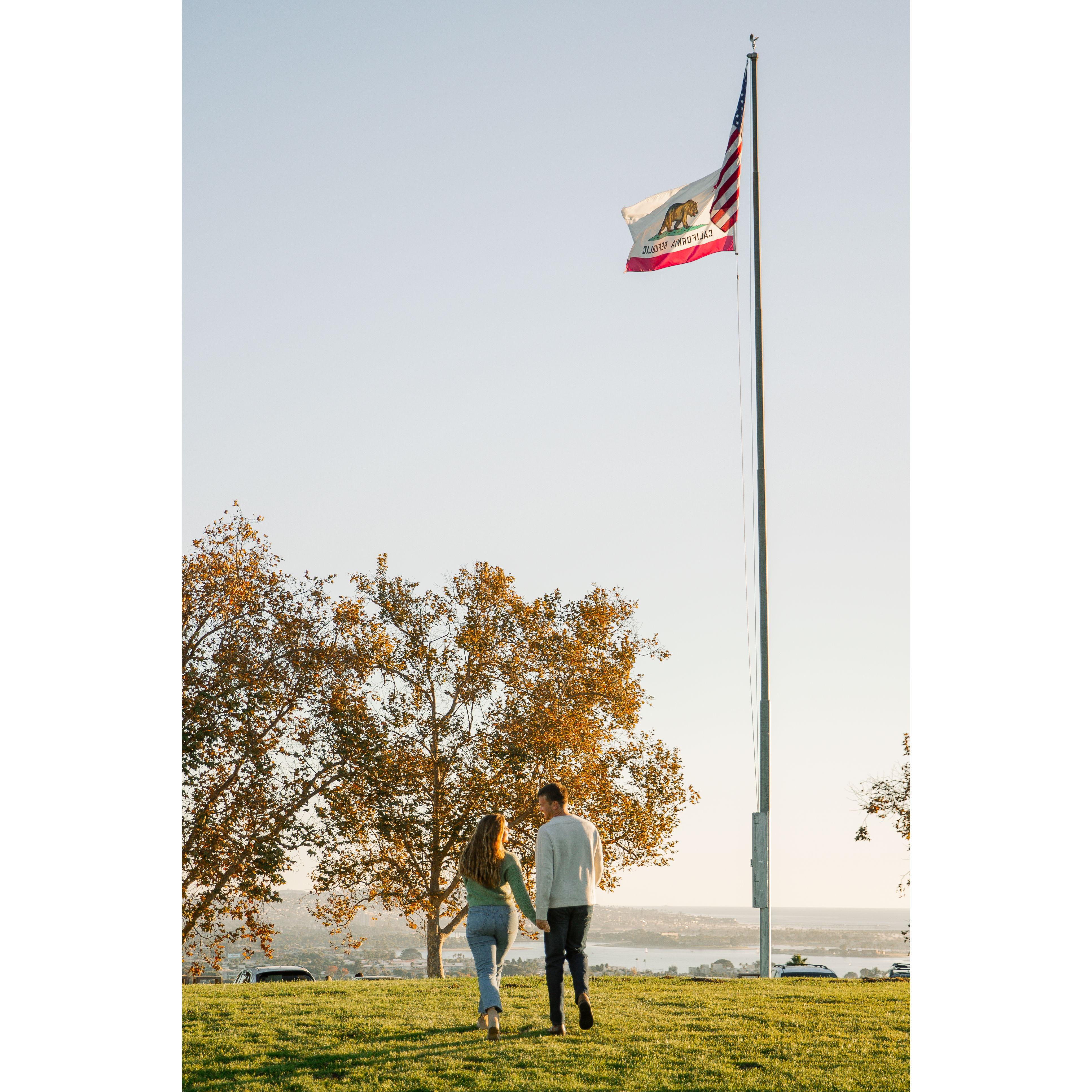 Our engagement shoot at Kate Sessions Park in Pacific Beach, San Diego. A 10/10 picnic spot. Photo Credit: Our good friend Nick Haugen