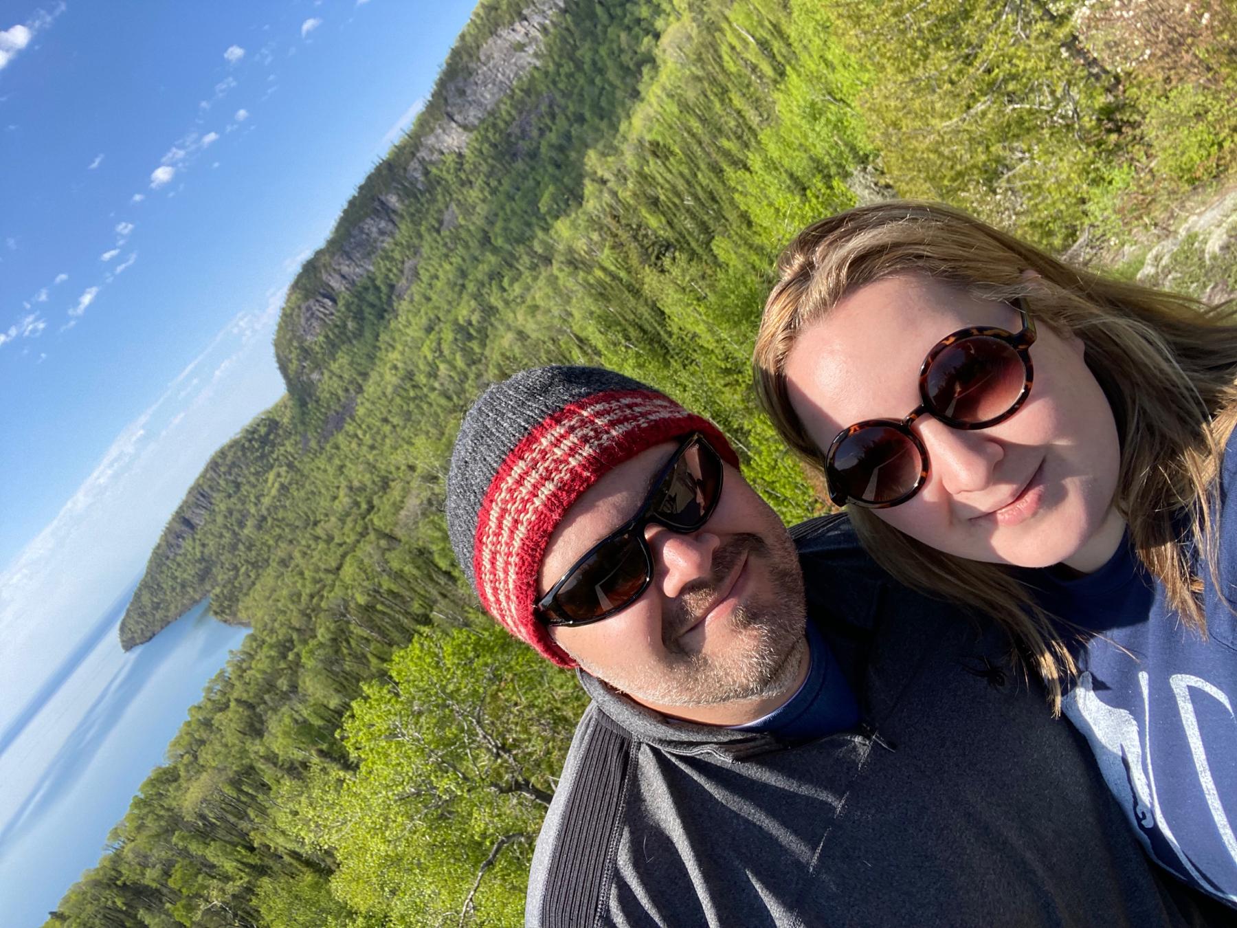 Us, at our favourite overlook near Grand Portage, MN- the weekend we got engaged.