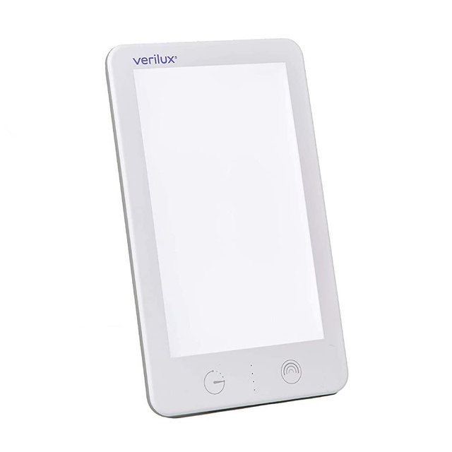 (New) Verilux® HappyLight® Lumi Plus - UV-Free LED Bright White Light Therapy Lamp with 10,000 Lux, Adjustable Brightness, Countdown Timer, and Detachable Stand