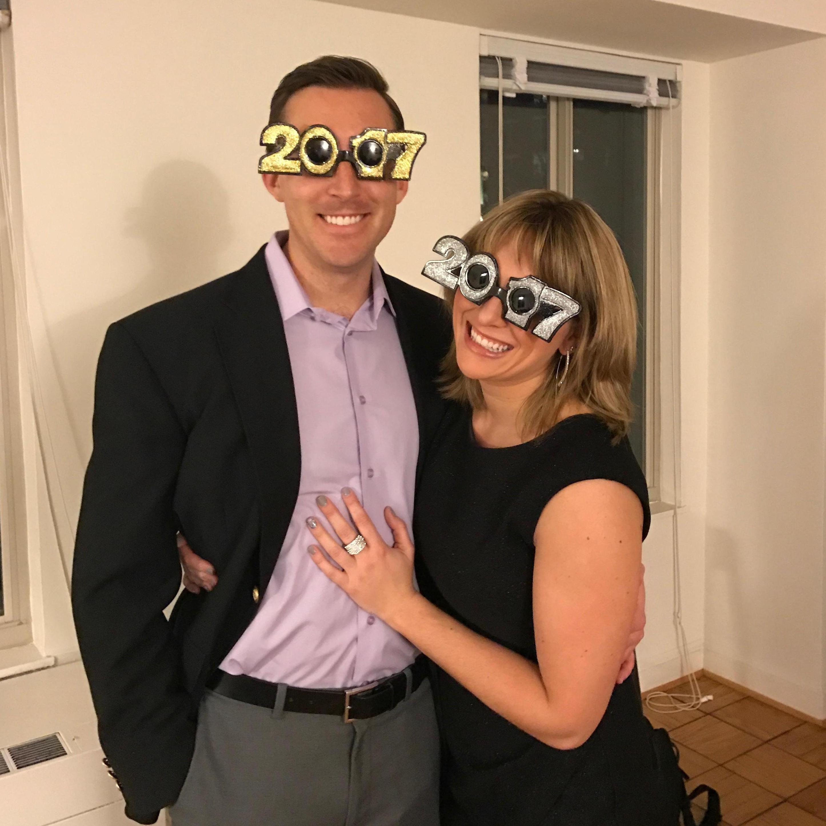 Our first midnight New Year's Eve kiss