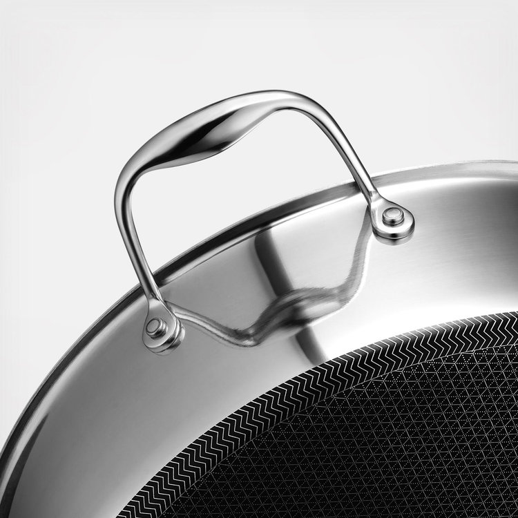 HexClad Hybrid Cookware, 7-Quart Chicken Fryer Saute Pan with Lid