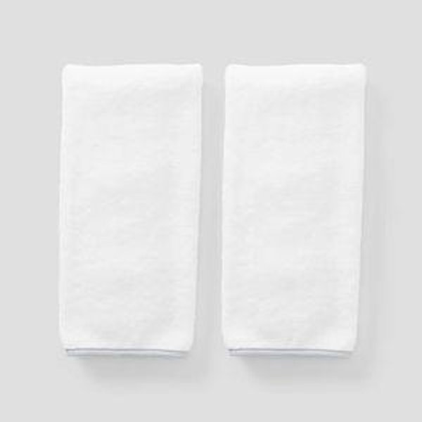 Signature Hand Towels (pair) | Grey on White