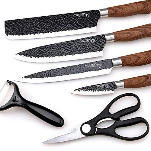 6 Pieces Kitchen Knife Set, Non-stick Professional Chef Knives Set for Christmas, Weddings, Birthdays, Fathers Day, Mothers Day, Thanksgiving Day, Halloween