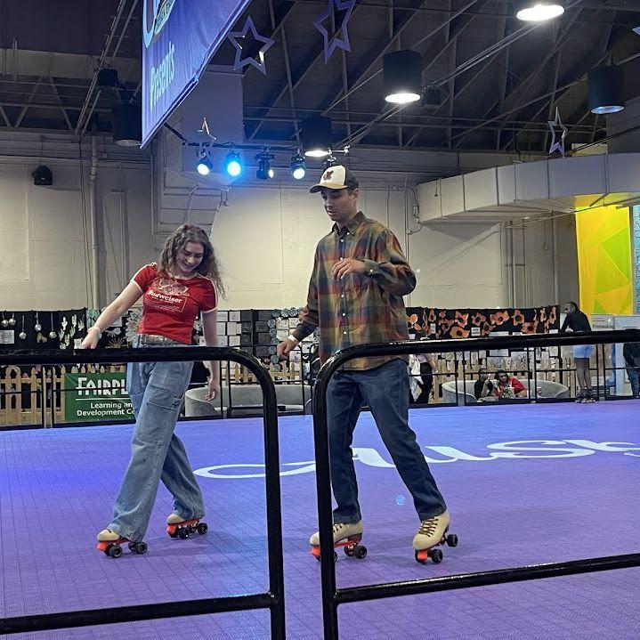 Roller-skating at the LA county fair