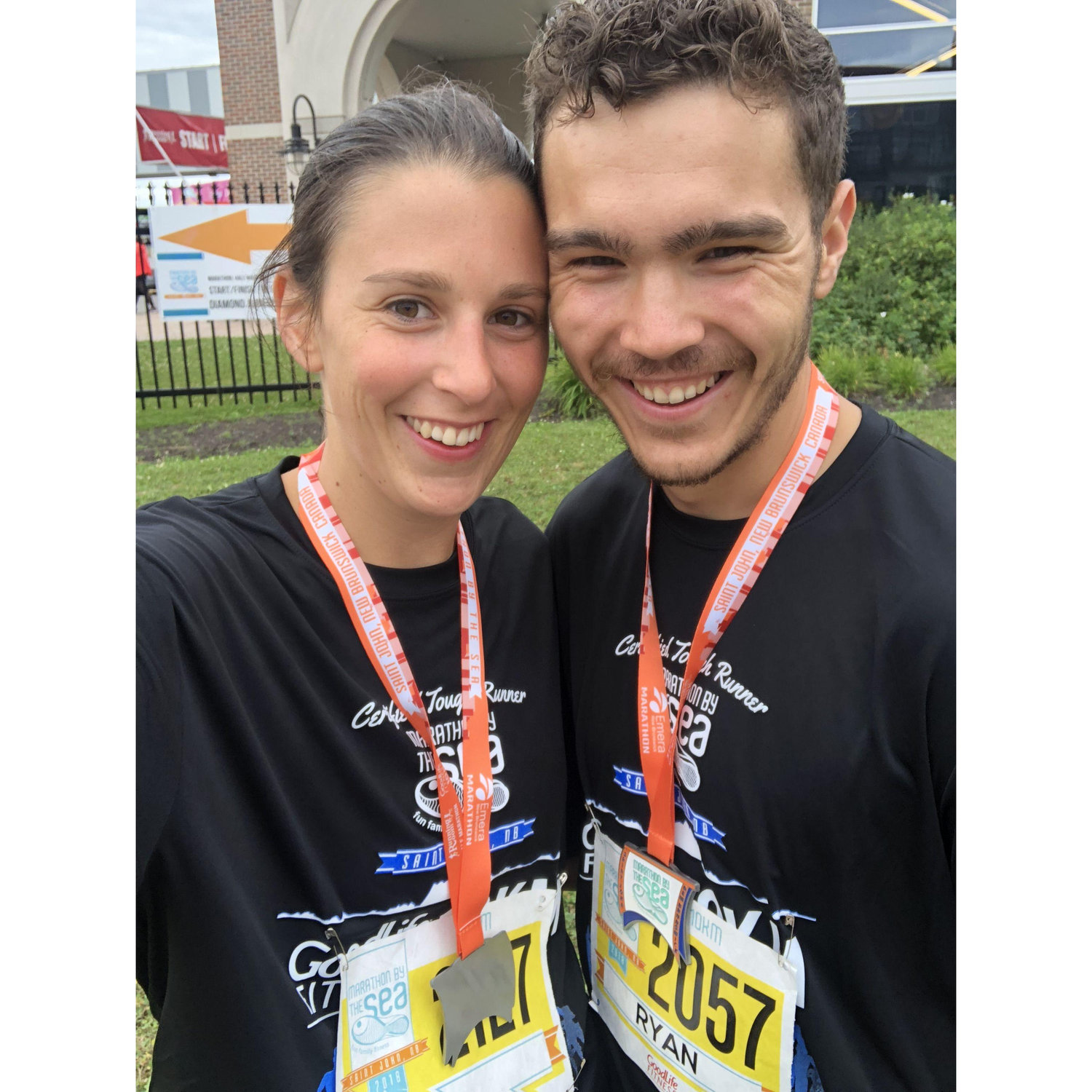 It all started with a boxing gym and running. Fitting that we got engaged while out for a run!