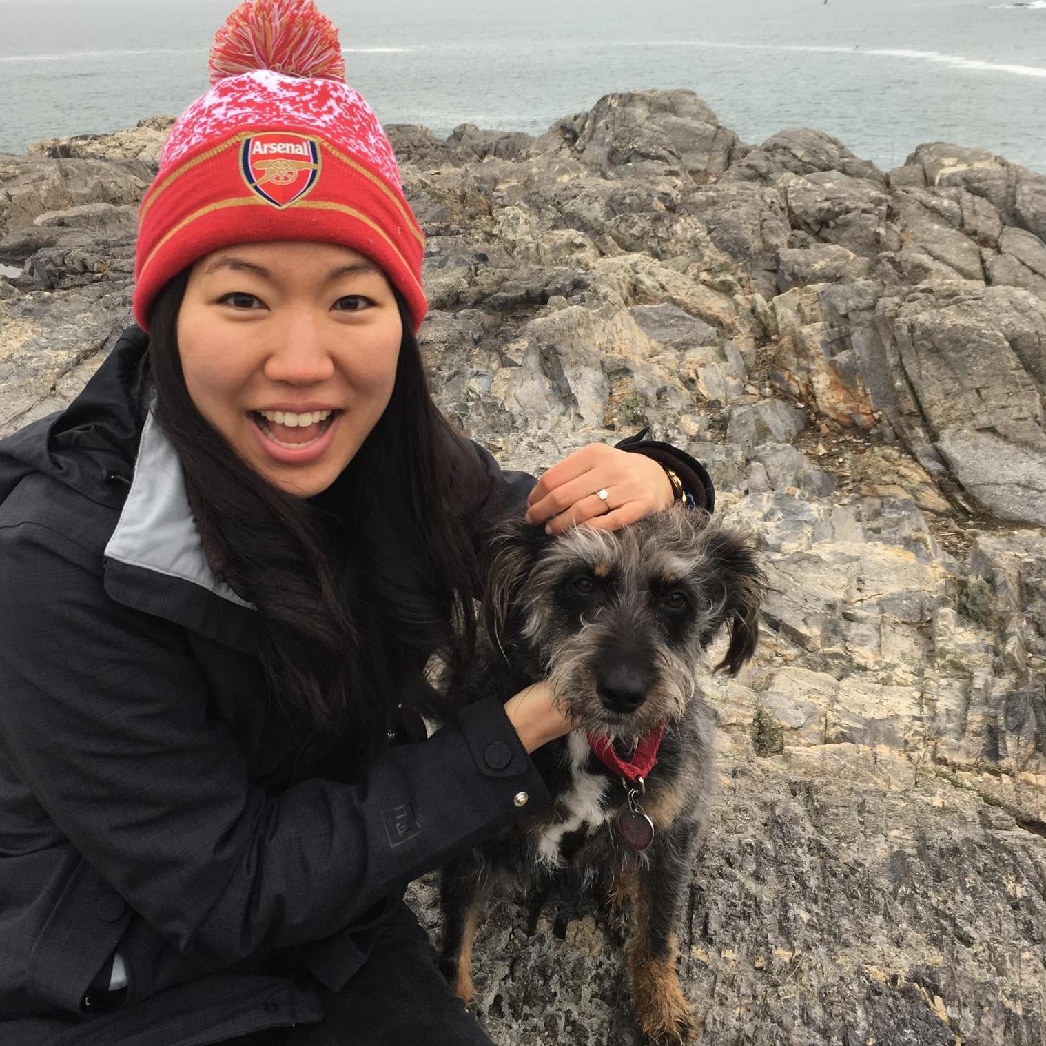 Marblehead, MA. With Leia after the proposal!