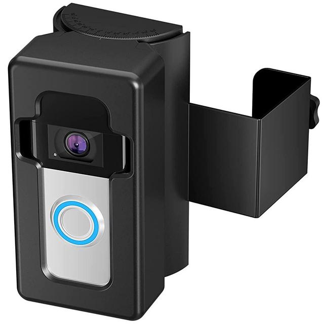 COOLWUFAN Anti-Theft Doorbell Mount with Adjustment (35 to 135 Degree) Function, Video Doorbell Mount for Apartment, Home, Business, No-Drill & Easy to Install
