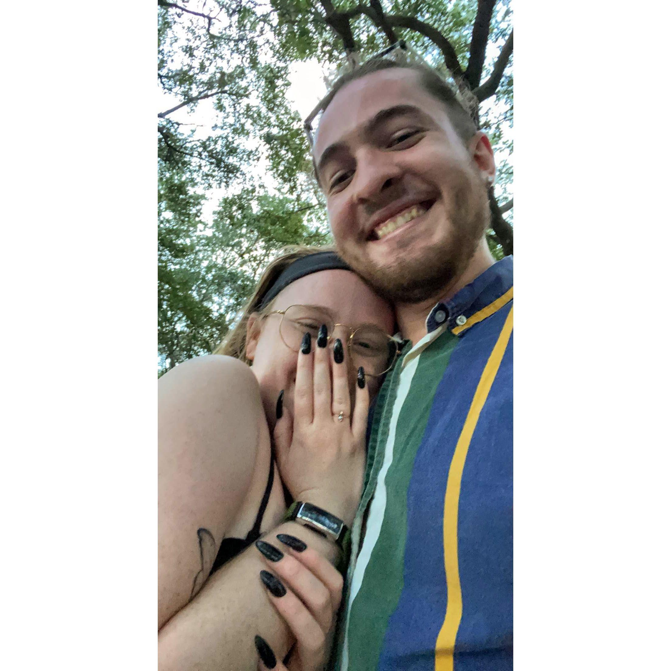 We got engaged just before we took this picture!