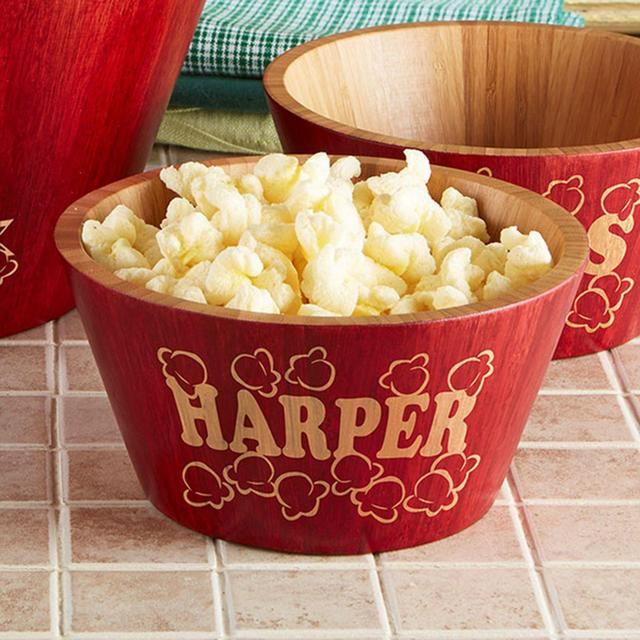 Popcorn Night Small Bamboo Bowl