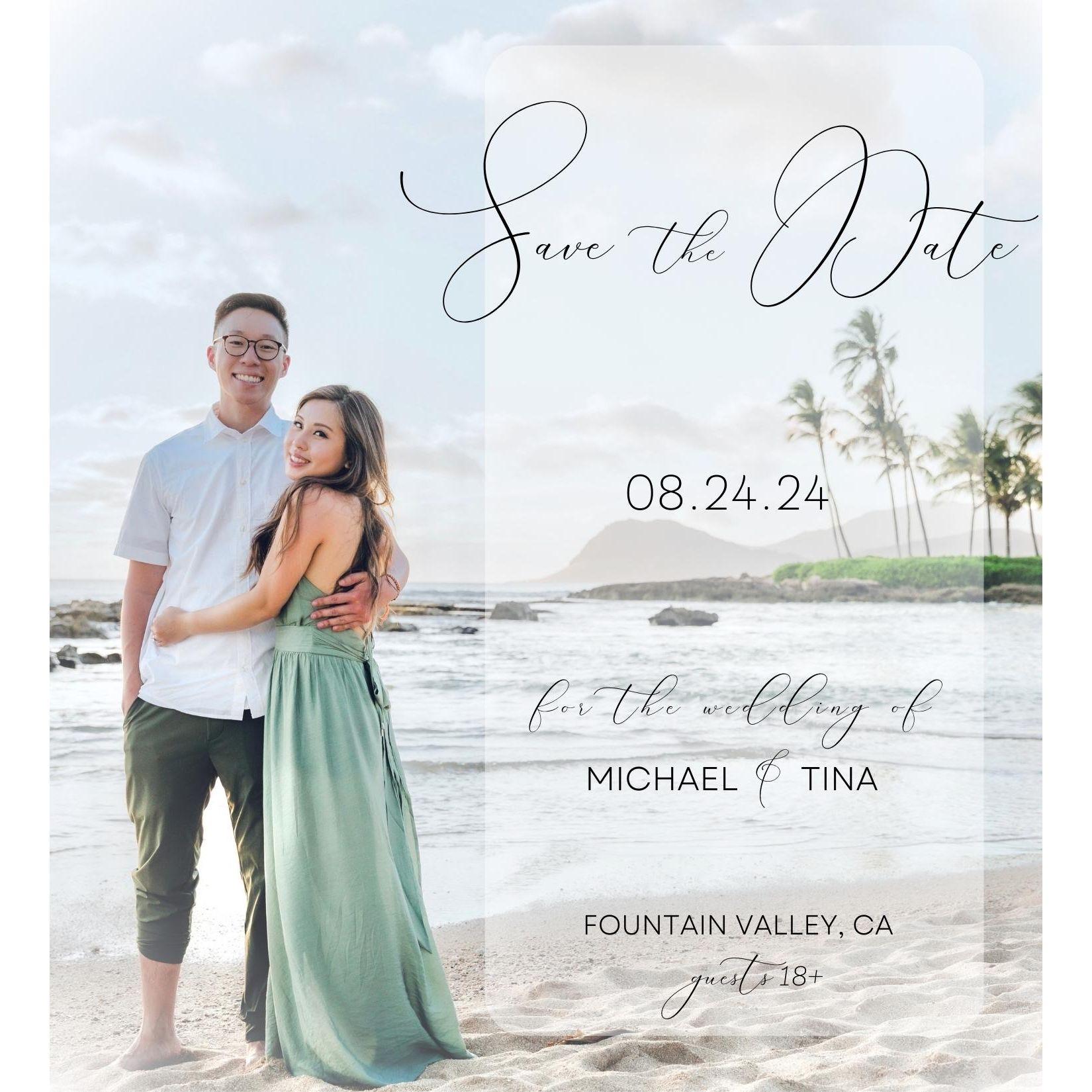 Digital invites... because funds went to boba & tacos on the big day ^_^