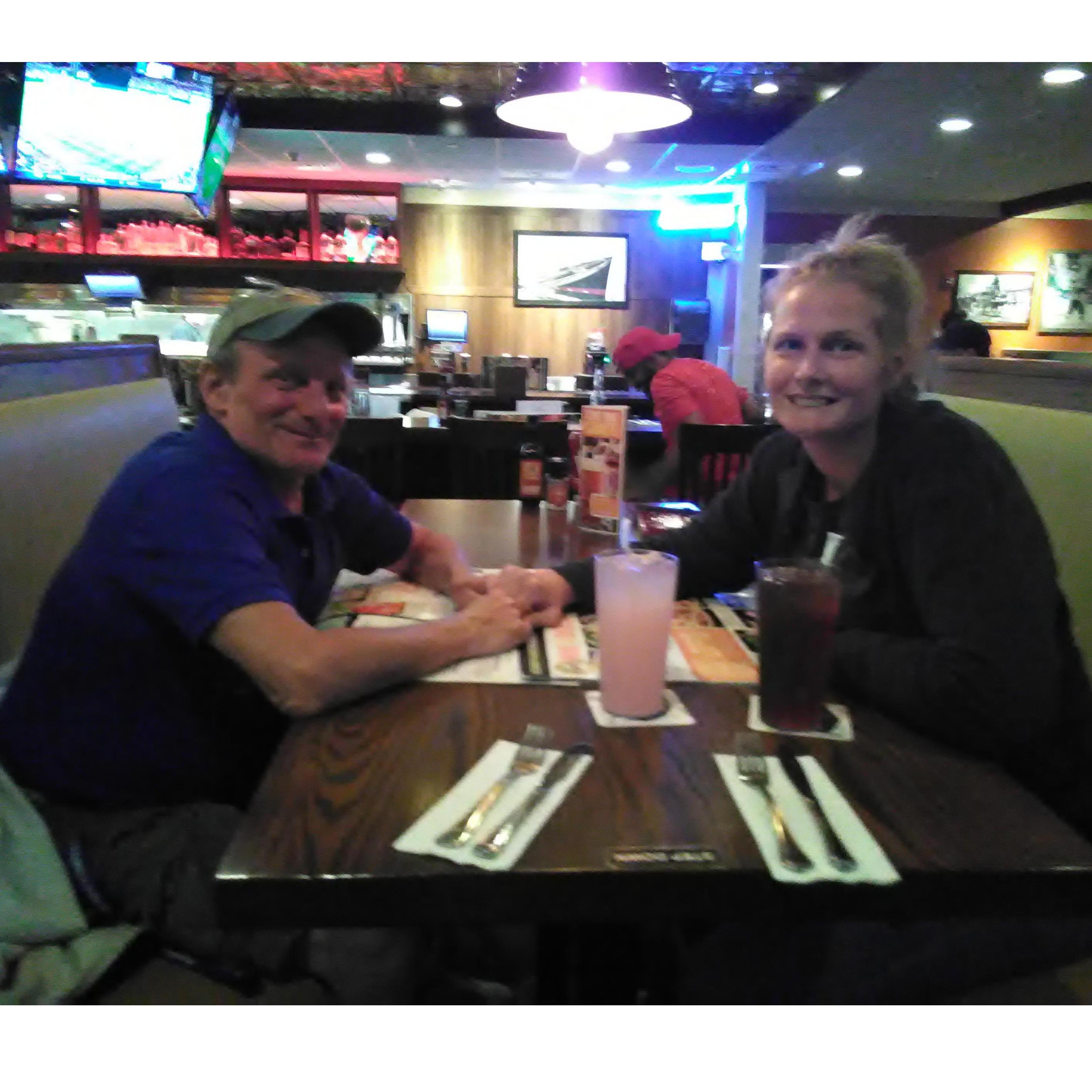 On a rare-non-Marc-Anthony's date night, we hit up the Ninety Nine restaurant (we probably had a gift card, lol). We clean up pretty nice! :)