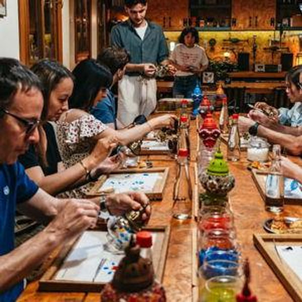Istanbul: Turkish Mosaic Lamp Workshop with Drinks & Snacks