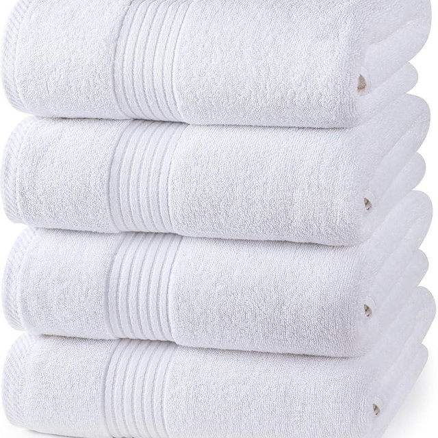 Utopia Towels 12 Pack Bath Towels Set, (27 x 54 Inches) 100% Ring Spun Cotton, Quick Dry, Highly Absorbent, Soft Feel Towels, Perfect for Daily Use (White)