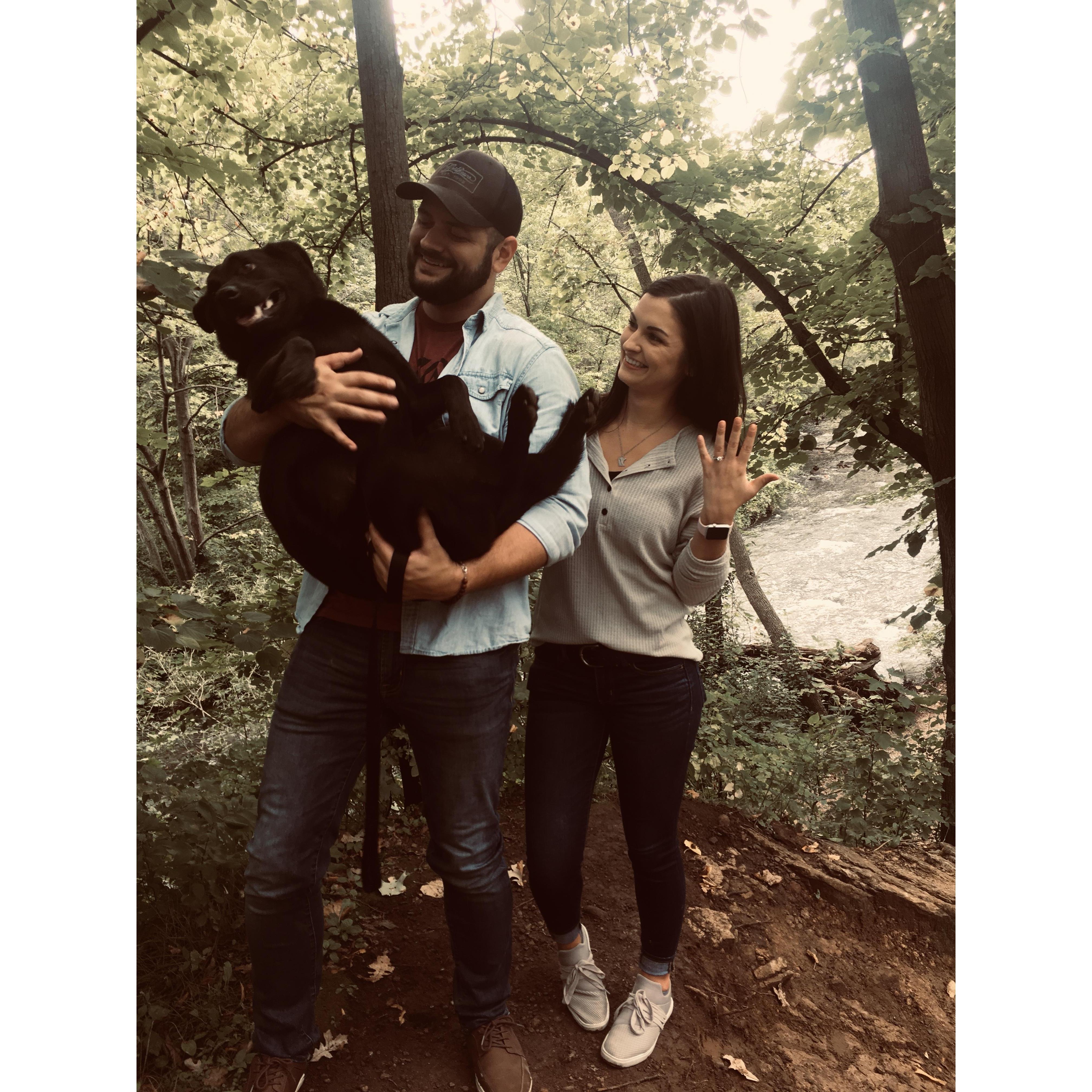 Just after Jeff proposed @ Minnehaha Falls