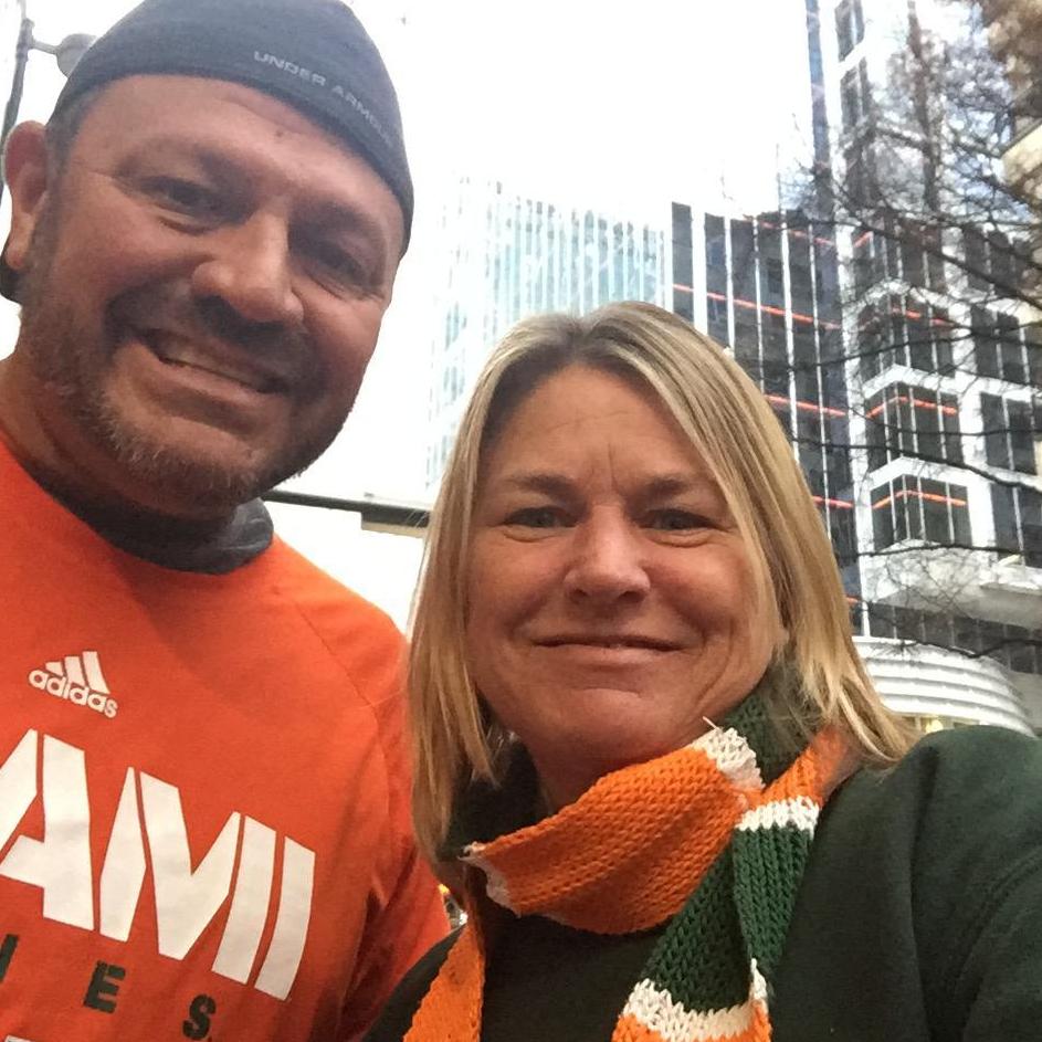 Charlotte North Carolina- attending the ACC championship game representing âthe Uâ