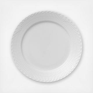 White Fluted Half Lace Dinner Plate