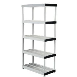 5-Shelf Plastic Ventilated Storage Unit (36 in. W x 72 in. H x 18 in. D)