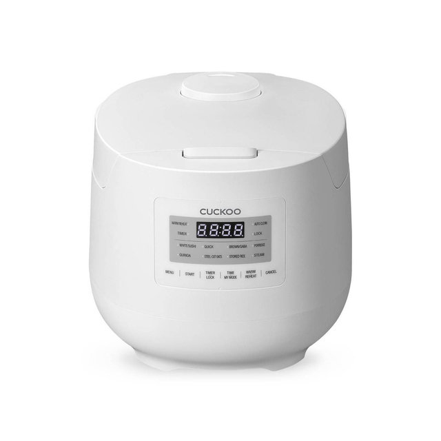 CUCKOO 6-Cup Micom Rice Cooker and Warmer White: 11 Settings, Automatic Keep Warm, Dishwasher-Safe Parts, Timer, 580W