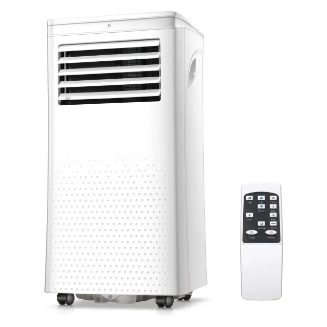 R.W.FLAME 8,000 BTU Portable Air Conditioner with Remote Control, 3-in-1 Air Conditioner with Digital Display,24Hrs Timer,Installation Kit for Home