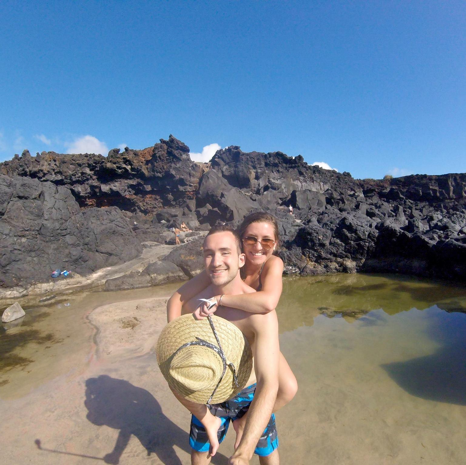 Our first trip to Graciosa with Vovo, Bobo, Brian, Maria, and Christina. We were only 18 and navigated multiple layovers. It was Emily's first time on a flight since she was 2 years old.