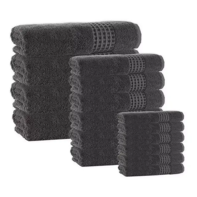 Enchante Home® Ela 16-Piece Bath Towel Set in Anthracite