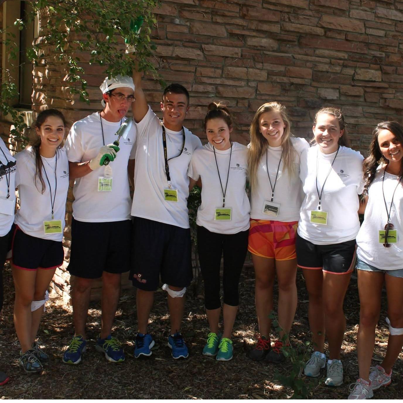 We met on our very first day on the University of Colorado Boulder campus in August 2013. We had both applied to a leadership camp that promised an early move-in date. Here we are...picking weeds.