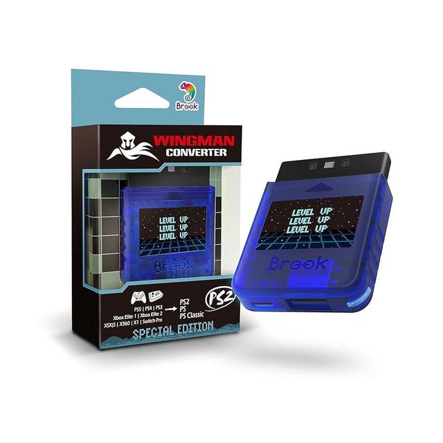 Brook Wingman PS2 Starry Blue Converter - Special Retro Consoles Converter for XB Series X|S, One, 360, Elite 1&2 and PS5/PS4/PS3, Switch Pro Controller on PS2/ PS1/ PS Classic Consoles (Starry Blue)