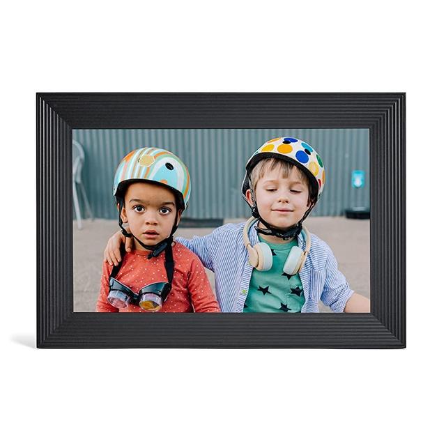 Aura Carver HD Smart Digital Picture Frame 10.1 Inch WiFi Cloud Digital Photo Frame, Free Unlimited Storage, Send Photos from Anywhere – Gravel