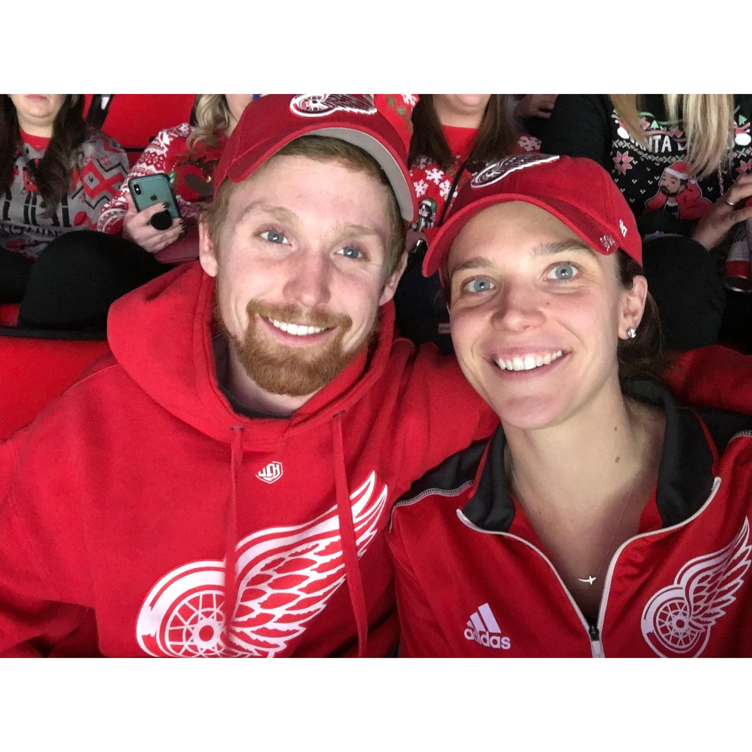 Date night at the red wings game