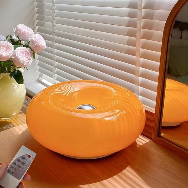 MIXL- Creative Design Donut Atmosphere Lamp, Plug- in Control Use Wall Light Or Table Lamp, Modern Orange Wall Lamp Desk Light for Corridor, Bedsided Or Warm Decoration