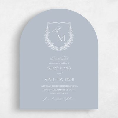Grey Arch Wedding Save the Date - Oakdale Portrait