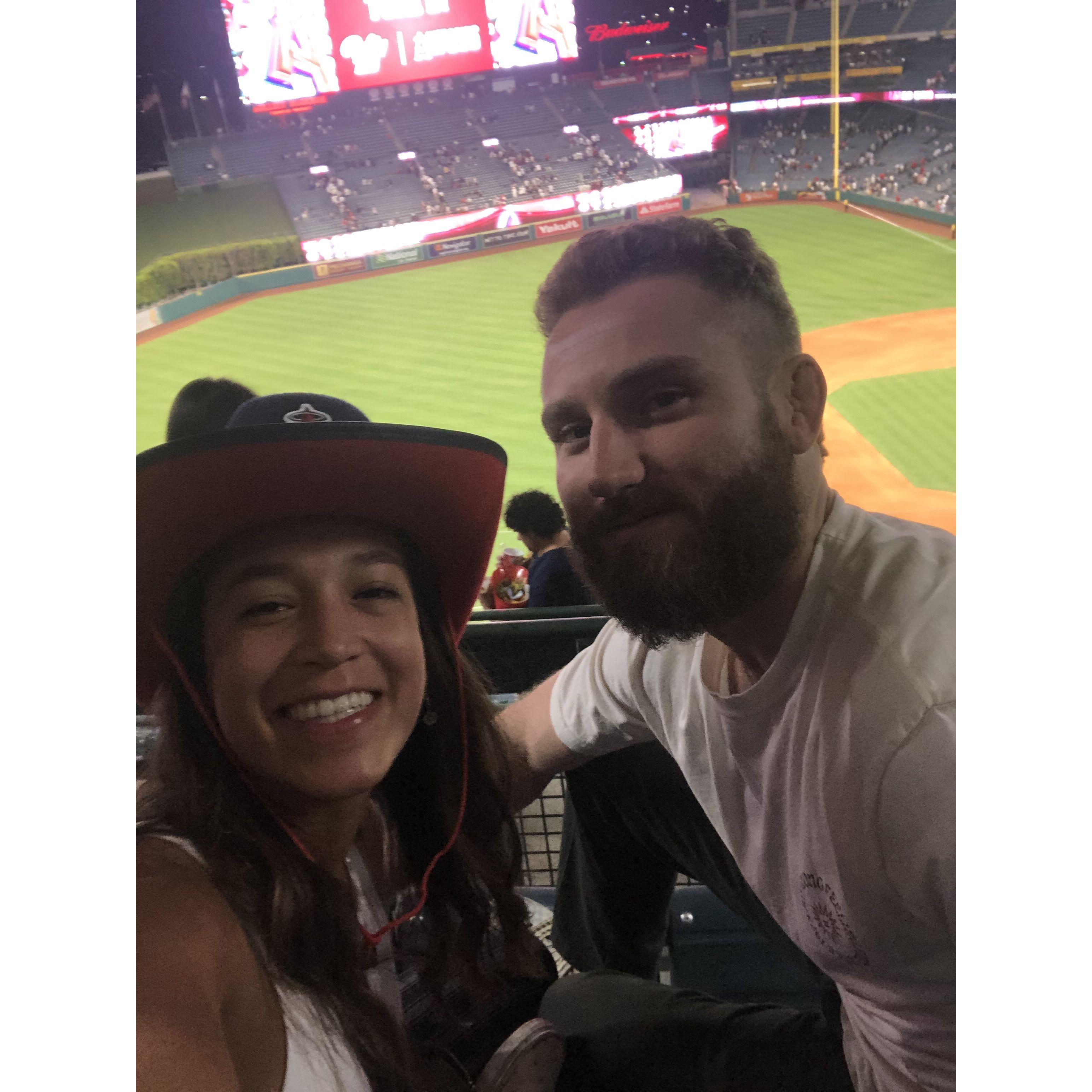 August 30th, 2022 - Angels Game...smiles cause we got a nacho bucket duh!