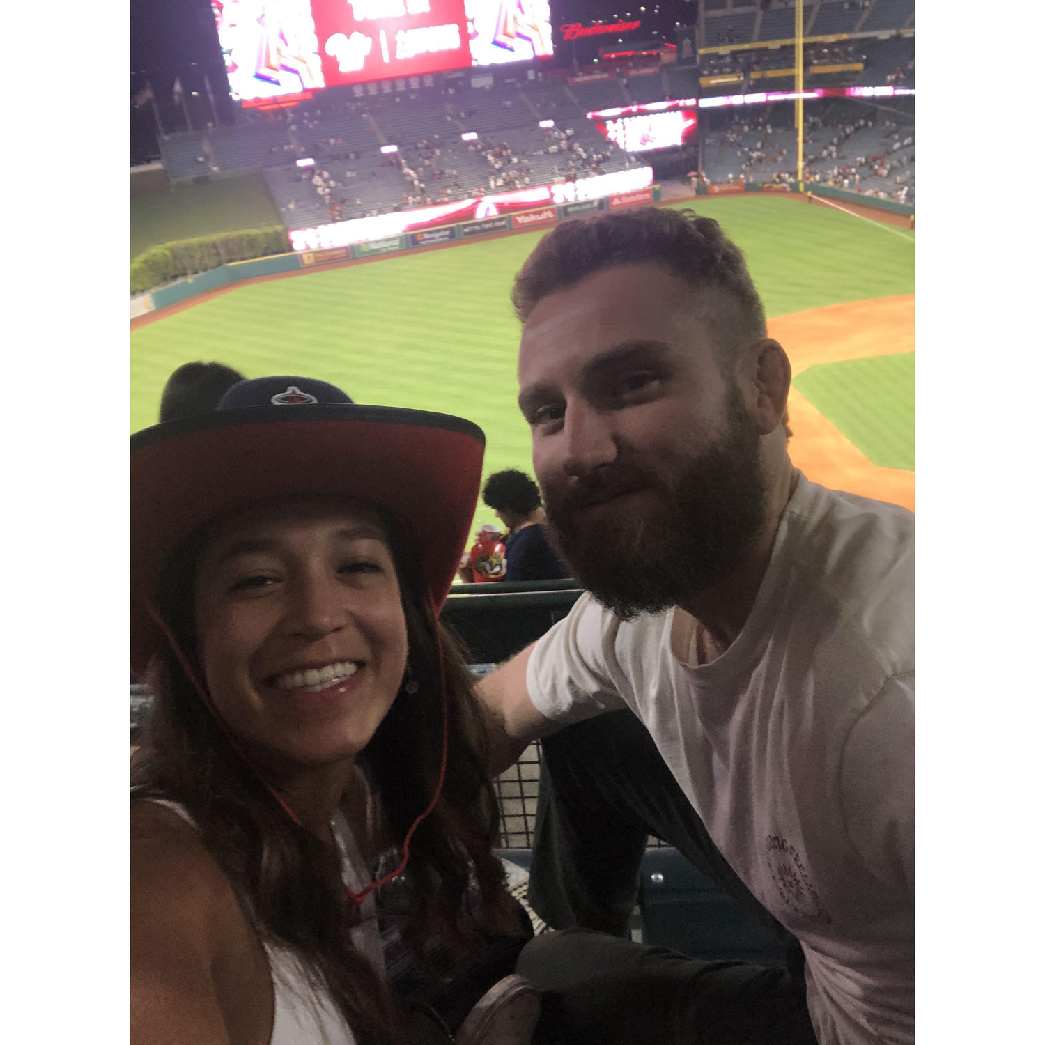August 30th, 2022 - Angels Game...smiles cause we got a nacho bucket duh!